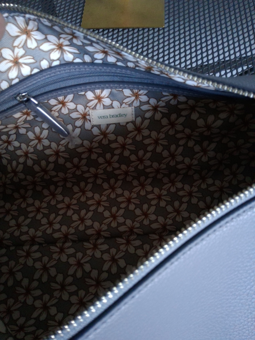 Vera Bradley Gray Faux Leather Shoulder Bag with Coin Pouch - Picture 4 of 9